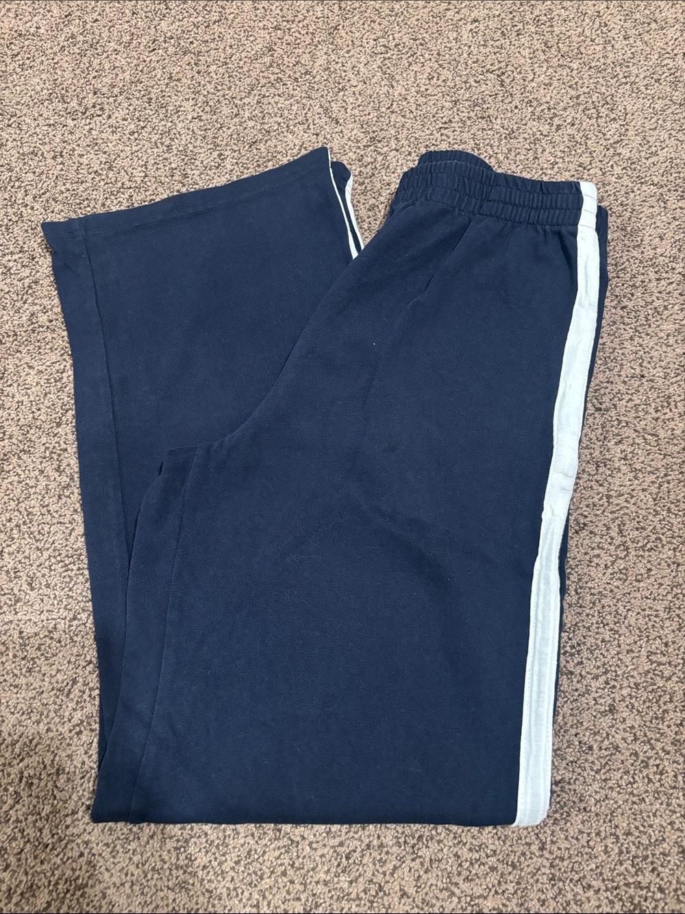 Brandy Melville Navy Sweatpants with White Side Stripe